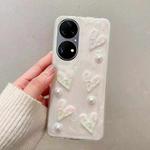 For Huawei P50 Pro Cream Gum Decoden TPU Phone Case(Love)