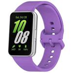 For Samsung Galaxy Fit 3 Solid Color Colorful Buckle Silicone Watch Band(Purple)
