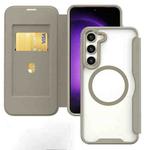 For Samsung Galaxy S24+ 5G MagSafe RFID Blocking Adsorption Flip Leather Phone Case(Grey)