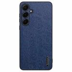 For Samsung Galaxy A55 Tree Bark Leather Shockproof Phone Case(Blue)