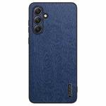 For Samsung Galaxy S24 FE 5G Tree Bark Leather Shockproof Phone Case(Blue)