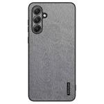 For Samsung Galaxy S24 FE 5G Tree Bark Leather Shockproof Phone Case(Grey)