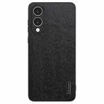 For Samsung Galaxy S25 Edge 5G Tree Bark Leather Shockproof Phone Case(Black)