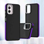 For Motorola Moto G Play 2024 Dual-Color Shockproof TPU Phone Case(Purple)