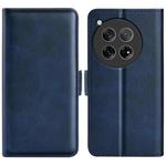 For OnePlus 12 Dual-side Magnetic Buckle Horizontal Flip Leather Phone Case(Dark Blue)