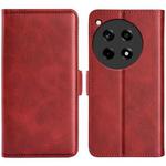 For OnePlus 12R Dual-side Magnetic Buckle Horizontal Flip Leather Phone Case(Red)