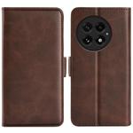 For OnePlus 13 Dual-side Magnetic Buckle Horizontal Flip Leather Phone Case(Brown)