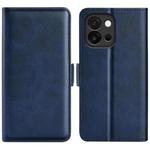 For OnePlus 13T Dual-side Magnetic Buckle Horizontal Flip Leather Phone Case(Dark Blue)