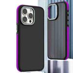 For iPhone 15 Pro Dual-Color Shockproof TPU Phone Case(Purple)