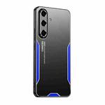 For Samsung Galaxy S25 5G Blade Series TPU Hybrid Metal Phone Case(Blue)