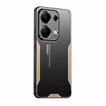 For Xiaomi Redmi Note 13 Pro 4G Blade Series TPU Hybrid Metal Phone Case(Gold)