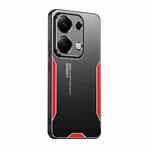 For Xiaomi Redmi Note 13 Pro 4G Blade Series TPU Hybrid Metal Phone Case(Red)