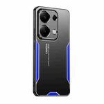 For Xiaomi Redmi Note 13 Pro 4G Blade Series TPU Hybrid Metal Phone Case(Blue)