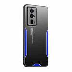 For Xiaomi Redmi K60 Blade Series TPU Hybrid Metal Phone Case(Blue)