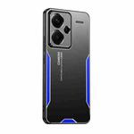 For Xiaomi Redmi Note 13 Pro+ Blade Series TPU Hybrid Metal Phone Case(Blue)