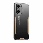 For Xiaomi Redmi K40 Blade Series TPU Hybrid Metal Phone Case(Gold)