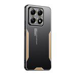 For Xiaomi 14T Pro Blade Series TPU Hybrid Metal Phone Case(Gold)