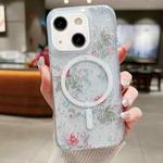 For iPhone 14 Plus Spring Garden MagSafe TPU Phone Case(F04 French Flowers)