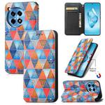 For OnePlus 12R CaseNeo Colorful Magnetic Leather Phone Case(Rhombus Mandala)