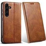 For Samsung Galaxy S24 5G Suteni J02 Oil Wax Wallet Leather Phone Case(Brown)