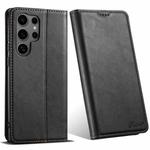 For Samsung Galaxy S22 Ultra 5G Suteni J02 Oil Wax Wallet Leather Phone Case(Black)