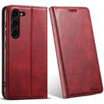 For Samsung Galaxy S22+ 5G Suteni J02 Oil Wax Wallet Leather Phone Case(Red)