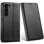 For Samsung Galaxy S22 5G Suteni J02 Oil Wax Wallet Leather Phone Case(Black)