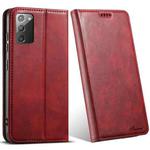 For Samsung Galaxy Note20 Suteni J02 Oil Wax Wallet Leather Phone Case(Red)