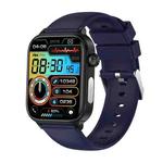 ET570 1.96 inch Color Screen Smart Watch Silicone Strap, Support Bluetooth Call / ECG(Blue)