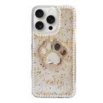 For iPhone 15 Pro Cat Claw Mirror TPU Phone Case(Gold)