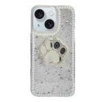 For iPhone 15 Cat Claw Mirror TPU Phone Case(Silver)