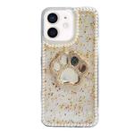 For iPhone  12 / 12 Pro Cat Claw Mirror TPU Phone Case(Gold)