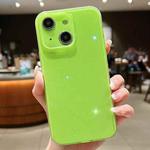 For iPhone 15 Jelly Glitter Solid Color TPU Phone Case(Fluorescent Green)