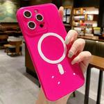 For iPhone 14 Pro Jelly Glitter Solid Color MagSafe TPU Phone Case(Barbie Pink)