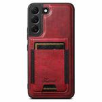 For Samsung Galaxy S24+ 5G Suteni H17 Oil Eax Leather MagSafe Detachable Wallet Phone Case(Red)