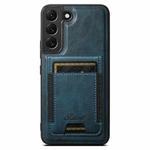 For Samsung Galaxy S24+ 5G Suteni H17 Oil Eax Leather MagSafe Detachable Wallet Phone Case(Blue)