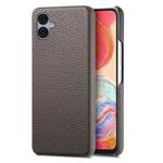 For Samsung Galaxy A04e Litchi Oil Edge Leather Back Phone Case(Grey)