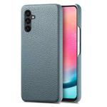 For Samsung Galaxy A24 Litchi Oil Edge Leather Back Phone Case(Blue)