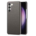 For Samsung Galaxy S23+ 5G Litchi Oil Edge Leather Back Phone Case(Grey)