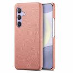 For Samsung Galaxy S24+ 5G Litchi Oil Edge Leather Back Phone Case(Pink)