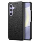 For Samsung Galaxy S24+ 5G Litchi Oil Edge Leather Back Phone Case(Black)