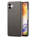 For Samsung Galaxy A04 Litchi Oil Edge Leather Back Phone Case(Grey)
