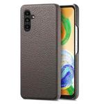 For Samsung Galaxy A04s Litchi Oil Edge Leather Back Phone Case(Grey)