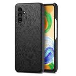 For Samsung Galaxy A04s Litchi Oil Edge Leather Back Phone Case(Black)