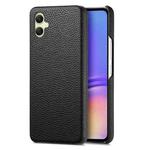 For Samsung Galaxy A05 Litchi Oil Edge Leather Back Phone Case(Black)