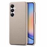 For Samsung Galaxy A35 Litchi Oil Edge Leather Back Phone Case(Khaki)