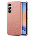 For Samsung Galaxy A35 Litchi Oil Edge Leather Back Phone Case(Pink)