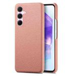 For Samsung Galaxy A55 5G Litchi Oil Edge Leather Back Phone Case(Pink)