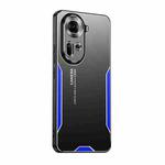 For OPPO Reno11 5G Global Blade Series TPU Hybrid Metal Phone Case(Blue)