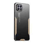 For OPPO Reno4 SE Blade Series TPU Hybrid Metal Phone Case(Gold)